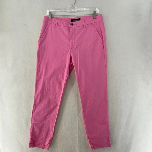 Dockers Ankle Pants Womens Sz 4 Pink Slim Straight Leg High Waist Stretch Casual - Picture 1 of 12